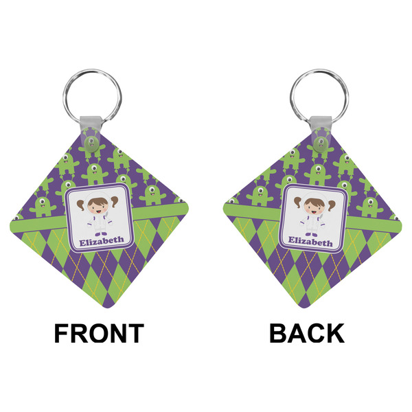 Astronaut, Aliens & Argyle Diamond Keychain (Front + Back)
