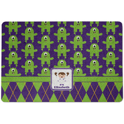 Astronaut, Aliens & Argyle Dog Food Mat w/ Name or Text