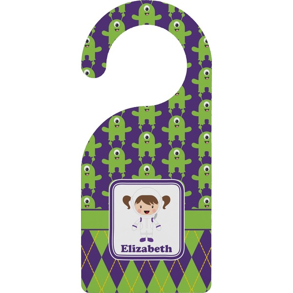 Custom Astronaut, Aliens & Argyle Door Hanger (Personalized)
