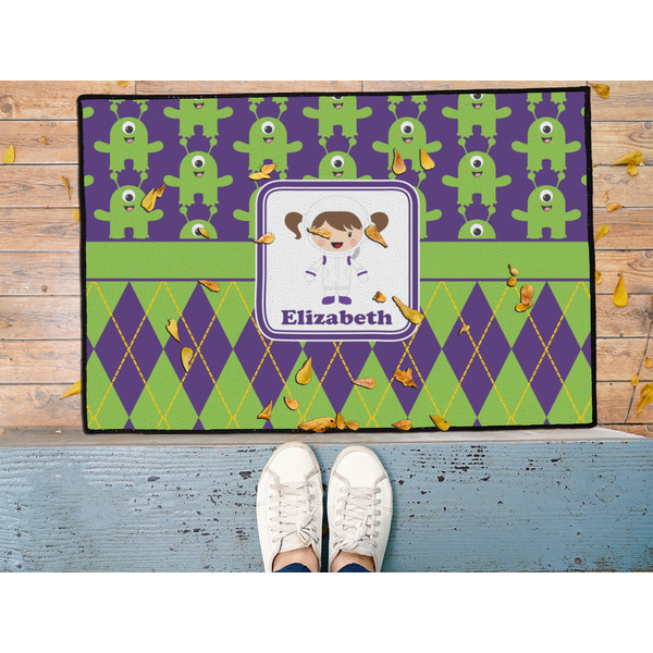 Astronaut, Aliens & Argyle Door Mat - LIFESTYLE (Med)