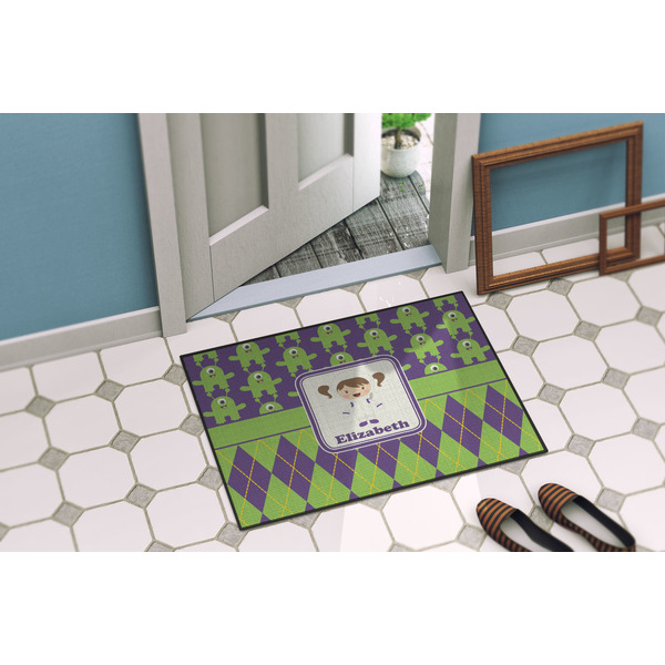Astronaut, Aliens & Argyle Door Mat Lifestyle