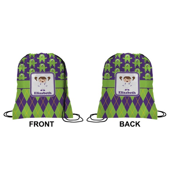 Astronaut, Aliens & Argyle Drawstring Backpack