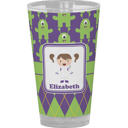 Astronaut, Aliens & Argyle Pint Glass - Full Color (Personalized)