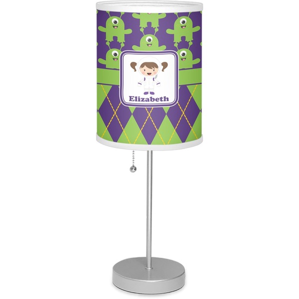 Custom Astronaut, Aliens & Argyle Lamp with Drum Shade (Personalized)