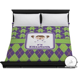 Astronaut, Aliens & Argyle Duvet Cover - King (Personalized)