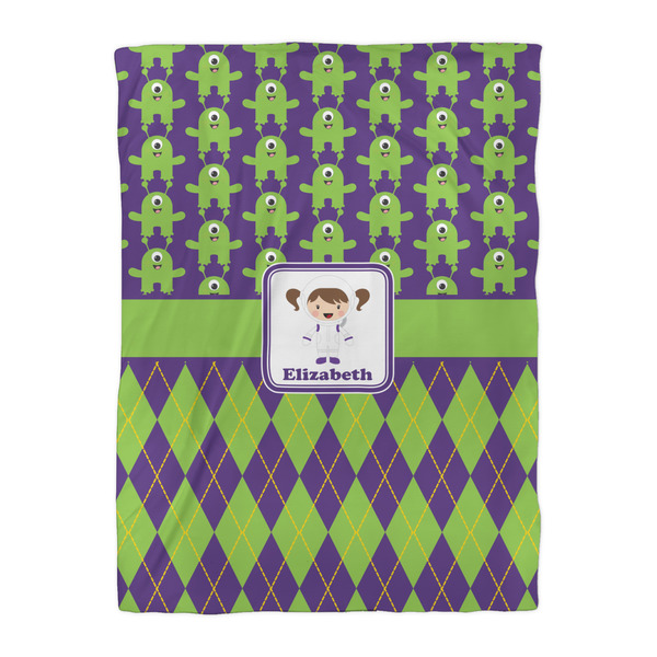 Astronaut, Aliens & Argyle Duvet Cover - Twin XL - Front
