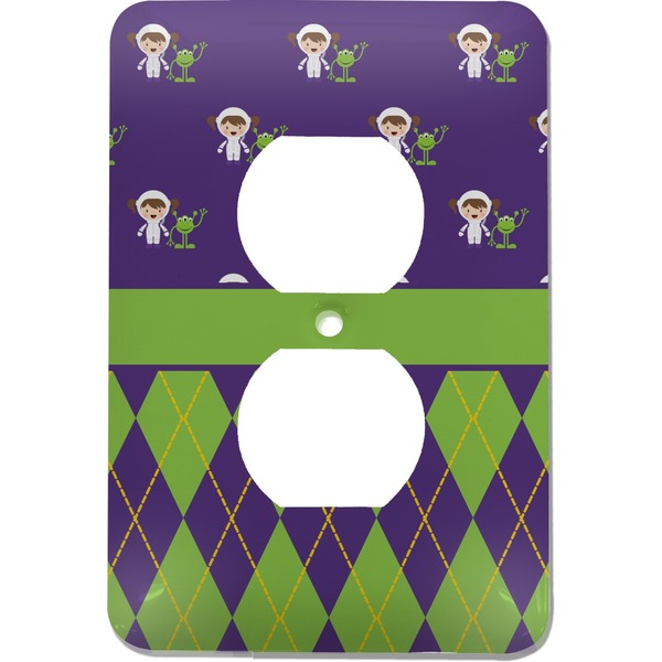 Custom Astronaut, Aliens & Argyle Electric Outlet Plate