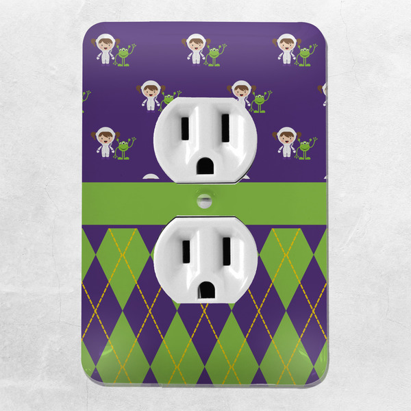 Astronaut, Aliens & Argyle Electric Outlet Plate - LIFESTYLE