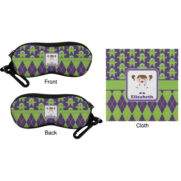Astronaut, Aliens & Argyle Eyeglass Case & Cloth (Approval)