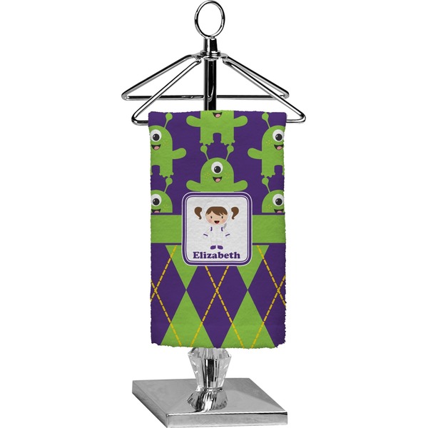 Custom Astronaut, Aliens & Argyle Finger Tip Towel - Full Print (Personalized)