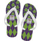 Astronaut, Aliens & Argyle Flip Flops - Large (Personalized)