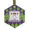 Astronaut, Aliens & Argyle Flat Glass Ornament - Hexagon w/ Name or Text