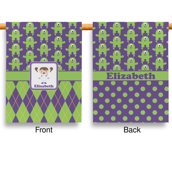 Astronaut, Aliens & Argyle Garden Flags - Large - Double Sided - APPROVAL