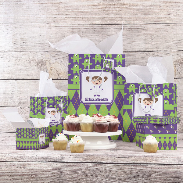 Astronaut, Aliens & Argyle Gift Bags - In Context