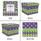 Astronaut, Aliens & Argyle Gift Boxes with Lid - Canvas Wrapped - Medium - Approval