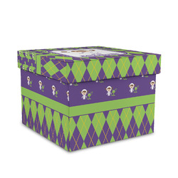 Astronaut, Aliens & Argyle Gift Box with Lid - Canvas Wrapped - Medium (Personalized)