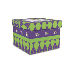 Astronaut, Aliens & Argyle Gift Box with Lid - Canvas Wrapped - Small (Personalized)