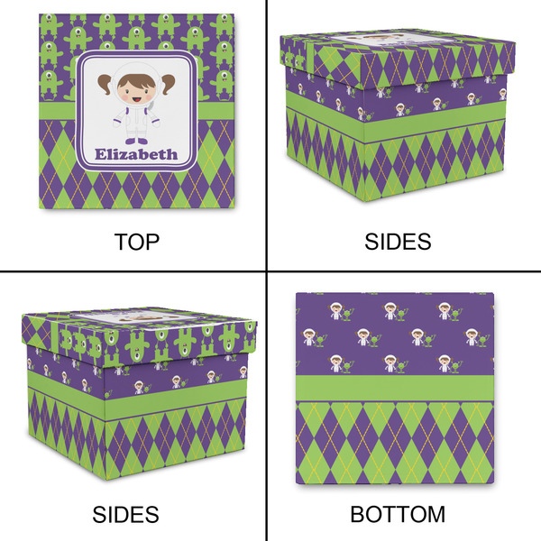 Astronaut, Aliens & Argyle Gift Boxes with Lid - Canvas Wrapped - XX-Large - Approval