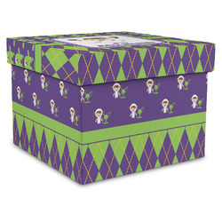 Astronaut, Aliens & Argyle Gift Box with Lid - Canvas Wrapped - XX-Large (Personalized)