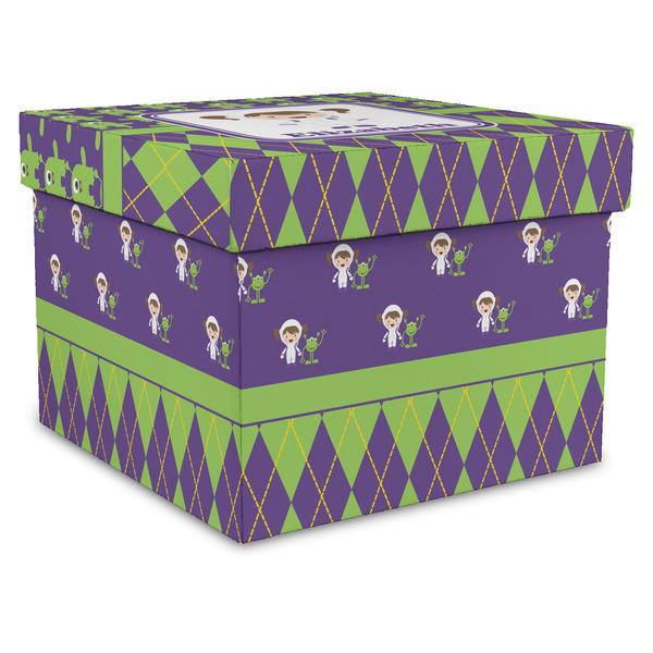 Custom Astronaut, Aliens & Argyle Gift Box with Lid - Canvas Wrapped - XX-Large (Personalized)