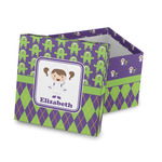 Astronaut, Aliens & Argyle Gift Box with Lid - Canvas Wrapped (Personalized)