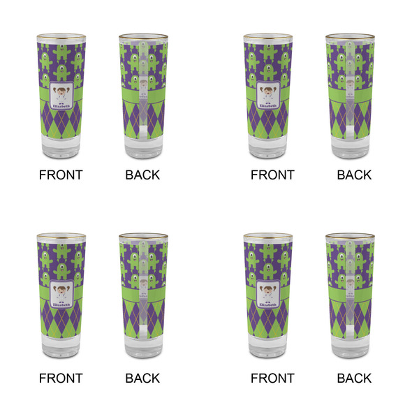 Astronaut, Aliens & Argyle Glass Shot Glass - 2 oz - Set of 4 - APPROVAL