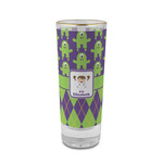 Astronaut, Aliens & Argyle 2 oz Shot Glass - Glass with Gold Rim (Personalized)