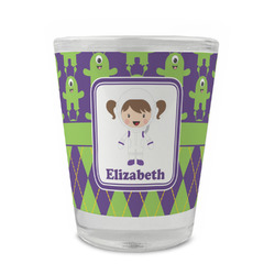 Astronaut, Aliens & Argyle Glass Shot Glass - 1.5 oz - Set of 4 (Personalized)