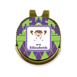 Astronaut, Aliens & Argyle Golf Ball Marker - Hat Clip - Gold