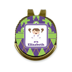 Astronaut, Aliens & Argyle Golf Ball Marker - Hat Clip - Gold