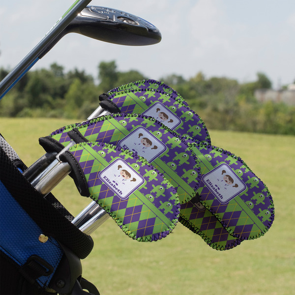Astronaut, Aliens & Argyle Golf Club Cover - Set of 9 - On Clubs