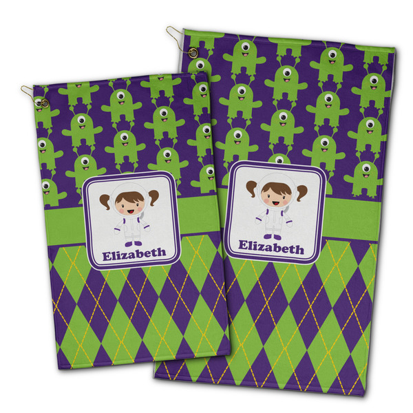 Astronaut, Aliens & Argyle Golf Towel - PARENT (small and large)