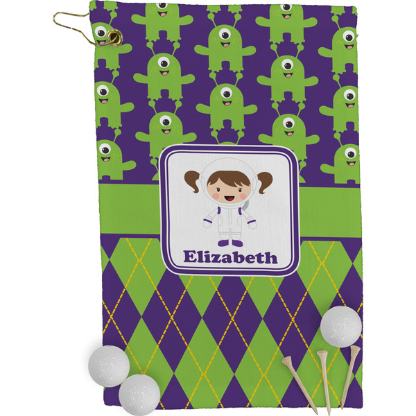 Astronaut, Aliens & Argyle Golf Towel (Personalized)