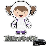 Astronaut, Aliens & Argyle Graphic Car Decal (Personalized)