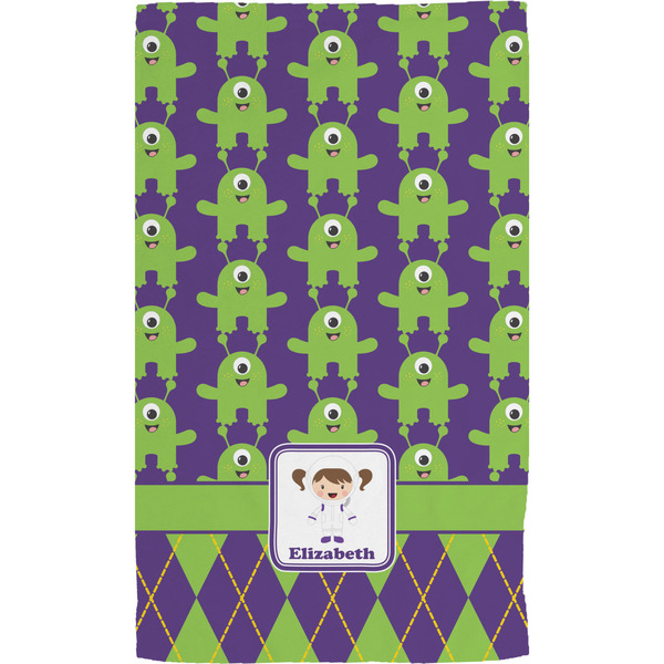 Astronaut, Aliens & Argyle Hand Towel (Personalized)