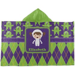Astronaut, Aliens & Argyle Kids Hooded Towel (Personalized)
