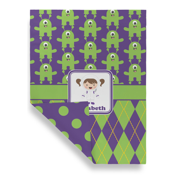 Astronaut, Aliens & Argyle House Flags - Double Sided - FRONT FOLDED