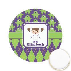 Astronaut, Aliens & Argyle Printed Cookie Topper - 2.15" (Personalized)