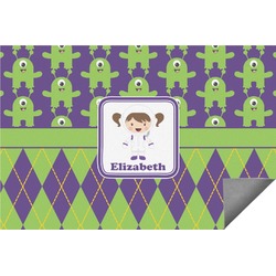 Astronaut, Aliens & Argyle Indoor / Outdoor Rug (Personalized)