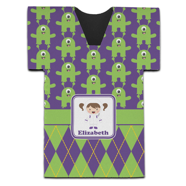 Custom Astronaut, Aliens & Argyle Jersey Bottle Cooler (Personalized)