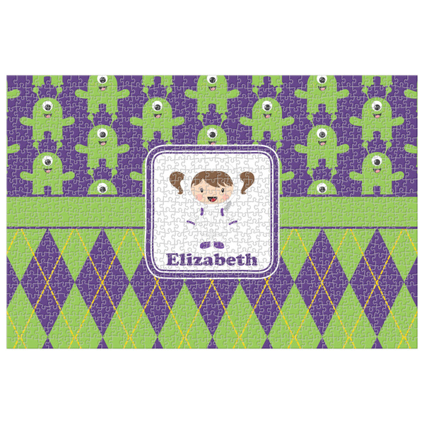 Custom Astronaut, Aliens & Argyle Jigsaw Puzzle - 1000-piece (Personalized)