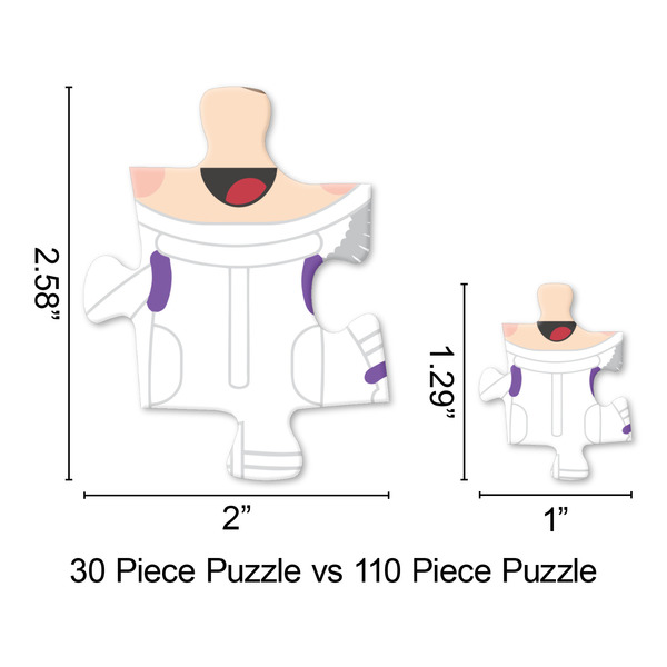 Astronaut, Aliens & Argyle Jigsaw Puzzle - Piece Comparison