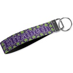 Astronaut, Aliens & Argyle Wristlet Webbing Keychain Fob (Personalized)