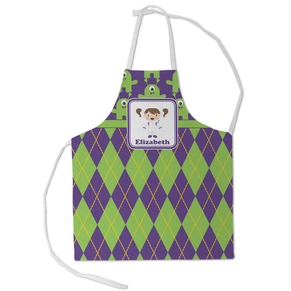 Custom Astronaut, Aliens & Argyle Kid's Apron - Small (Personalized)