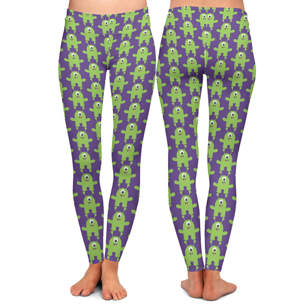 Astronaut, Aliens & Argyle Ladies Leggings - Front and Back