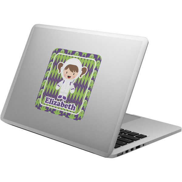 Custom Astronaut, Aliens & Argyle Laptop Decal (Personalized)
