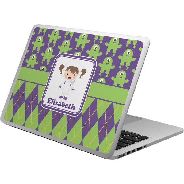 Custom Astronaut, Aliens & Argyle Laptop Skin - Custom Sized (Personalized)