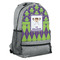 Astronaut, Aliens & Argyle Large Backpack - Gray - Angled View