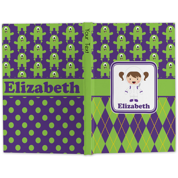 Astronaut, Aliens & Argyle Large Hard Cover Journal - Apvl