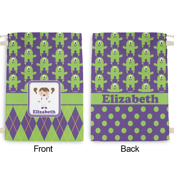 Astronaut, Aliens & Argyle Large Laundry Bag - Front & Back View